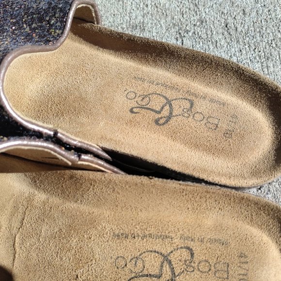 Bos And Co Women's Sandals Brown Bronz Glux Glitter Slide Size 10 EU41 - Picture 8 of 8